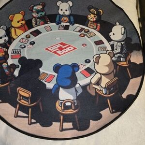 Colorful Bear Graphic Tapestry Rug